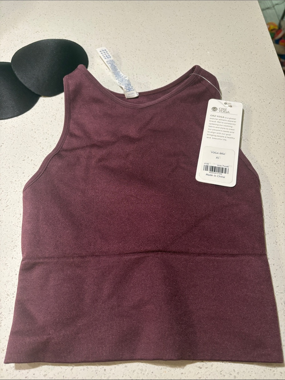 Crz Yoga NTW Women's High-Neck Ribbed Tank Top - Plum